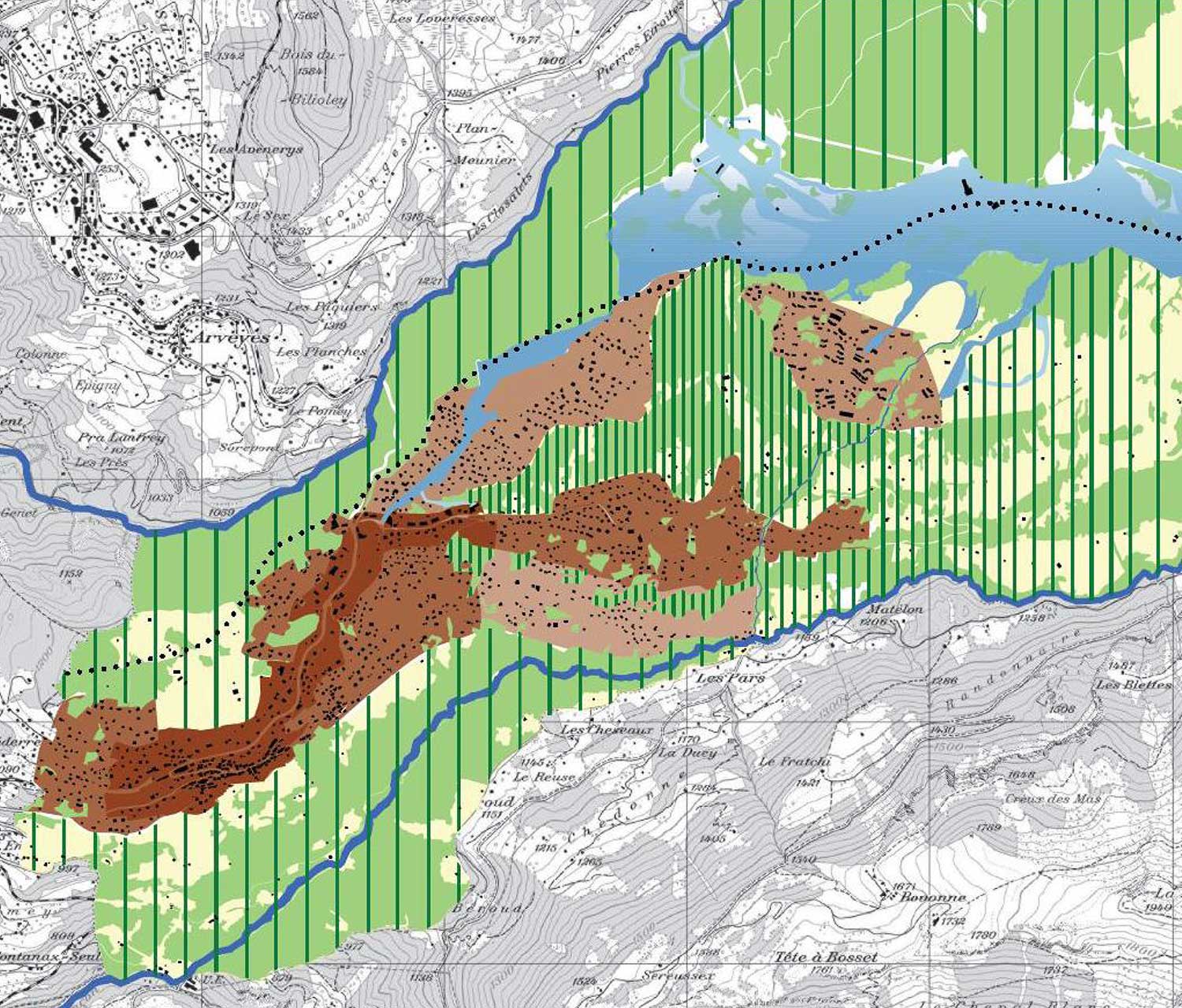 redimensionnement de la zone à bâtir de gryon (vd) - en cours